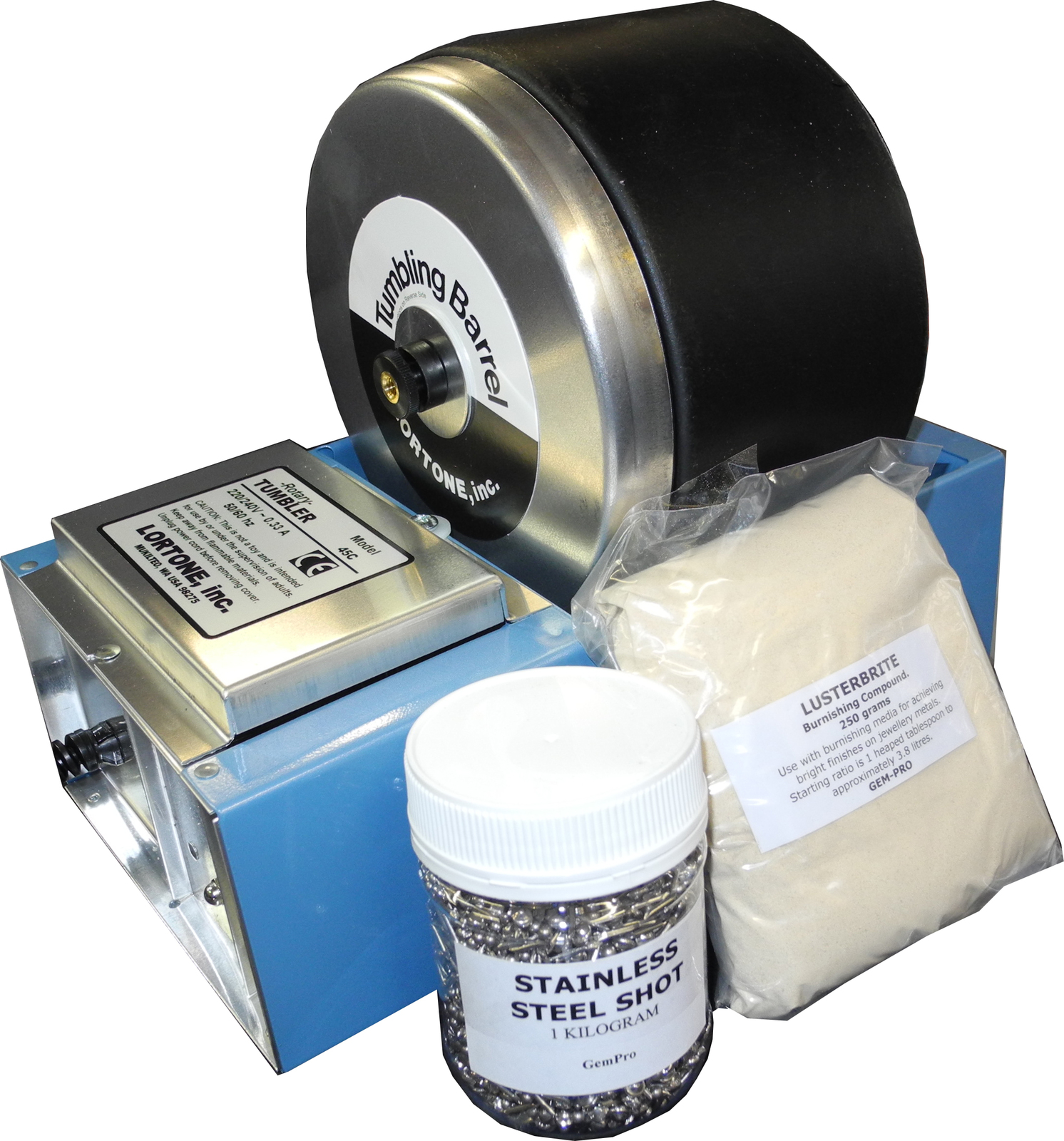 LORTONE 45C ROTARY TUMBLER JEWELLERS POLISHING KIT