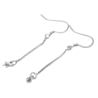 Shepherd Hook with Dangle Peg Bail-Sterling Silver - Sold as a pair