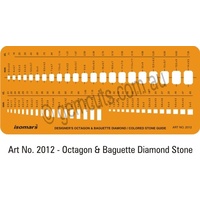 Jewellery Design Template - Octagon, Baguette, Square Diamond - Coloured Stone Guide (2012)