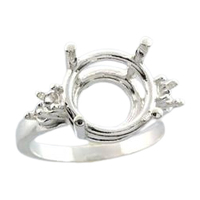Premium Round Double Accented Ring Setting