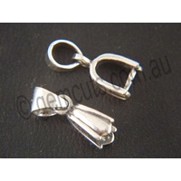 Pendant Pinch Clasp Fancy with Bail - Small - Sterling Silver