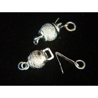 Round Stardust Spring Clasp-sterling silver
