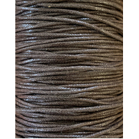 Waxed Cotton Cord - Round - Brown