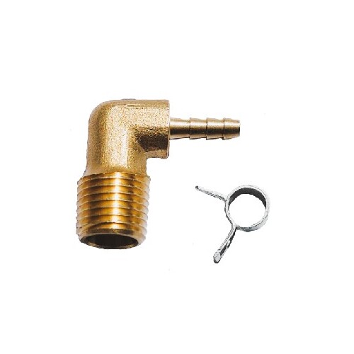 Brass Elbow 1/4 Inch BSP Male with 4mm Barb