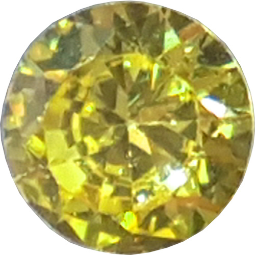 Round Cubic Zirconia - Yellow [Diameter: 1.50mm]