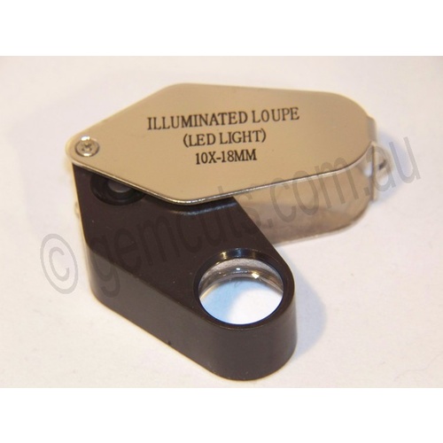 Illuminated Jewellers Loupe 10x 18mm
