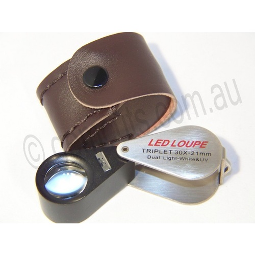 Illuminated Jewellers Loupe 20x 21mm (UV & White Light)