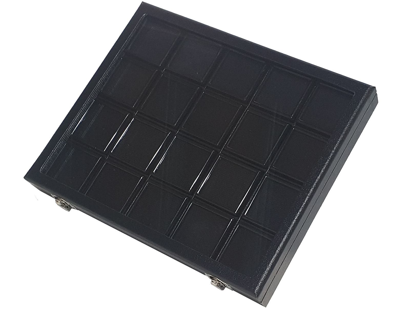 Gemstone Display Case with 20 Black Inserts 50mm x 50mm