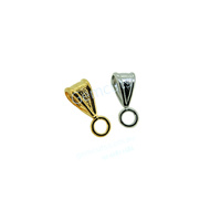 Base Metal Bail with Fixed Jump Ring - 6mm
