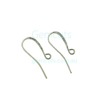 Hook Ear Wire Pair 26mm Antique Silver Colour