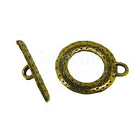 Gold Textured Toggle End Set