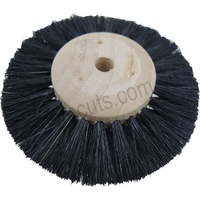 Jewellers Wooden Hub Wheel Brush 70mm (approx 3 inch) (3 Rows- Converging)