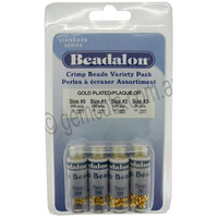 Crimp Beads Variety Pack - Gold Plated