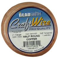 Craft Wire 21GA Half Round