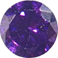 Round Cubic Zirconia - Amethyst 