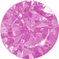 Round Cubic Zirconia - Pink