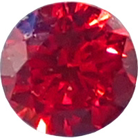 Round Cubic Zirconia - Red  [Diameter: 3.50mm]