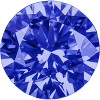 Round Cubic Zirconia - Tanzanite