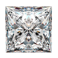 Square Cubic Zirconia - White