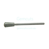 Diamond Plated Carving Burr - Inverted Tapered Cylinder - Round Head
