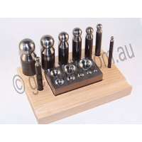 Doming Punch Set of 8 in Wooden Stand