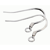 Shepherd Hook with Coil-sterling silver