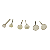 Sterling Silver Earring Post with Round Flat Base