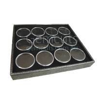 Gem Pods 45mm - Black - Set of 12 - With Tray