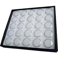 Gem Pods 30mm - White - Set of 25 - With Tray