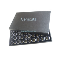 Gem Pods 30mm - Black - Set of 50 with Tray & Lid