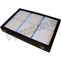 Gemstone Display Case with 6 Inserts (90mm x 90mm Inserts)