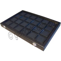 Gemstone Display Case with 24 Black Inserts ( 50mm x 50mm Inserts)