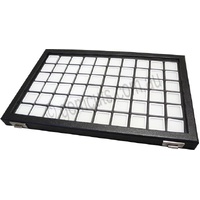 Gemstone Display Case with 60 Inserts Black or White (inserts 30mm x 30mm)