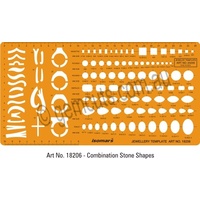 Jewellery Design Template - Combination Rings & Stones Shapes (18206)