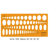 Jewellery Design Template - 20, 30, 40, 50 Degree Ellipses