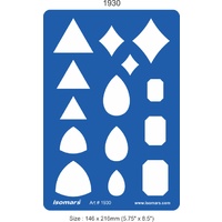 Metal Clay Design Template - Gemstone Shapes (1930) - Triangles