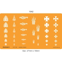 Jewellery Design Template - Maltese Crosses & Decorative Shapes