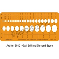 Jewellery Design Template - Oval Brilliant Diamond / Coloured Stone Guide