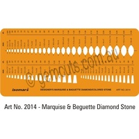Jewellery Design Template - Marquise & Baguette Stone Guide (2014)