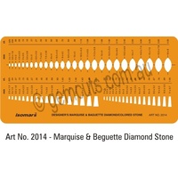 Jewellery Design Template - Marquise & Baguette Stone Guide