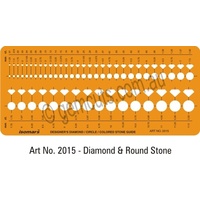 Jewellery Design Template - Designers- Diamond / Circle / Coloured Stone Guide