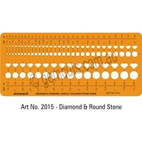 Jewellery Design Template - Designers- Diamond / Circle / Coloured Stone Guide