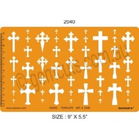 Jewellery Design Template - Plain & Ornate Crosses (2040)