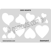 Metal Clay Design Template - Hearts