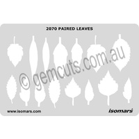 Metal Clay Design Template - Paired Leaves