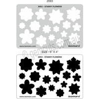 Metal Clay Design Template - Starry Flowers