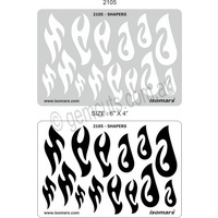 Metal Clay Design Template - Tribal & Fish Hooks