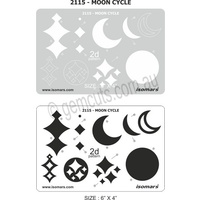Metal Clay Design Template - Moon Cycles