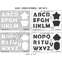 Metal Clay Design Template - Fonts (Set of 2)