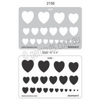 Metal Clay Design Template - Hearts